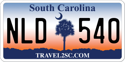 SC license plate NLD540
