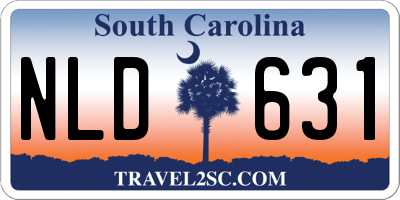 SC license plate NLD631