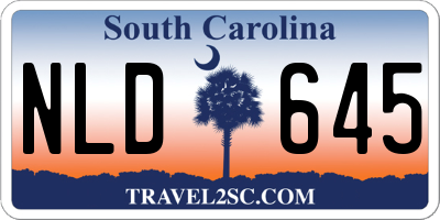 SC license plate NLD645