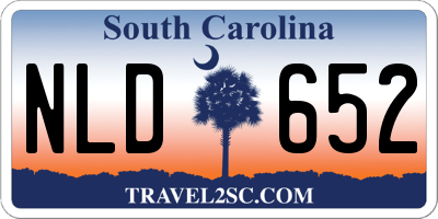 SC license plate NLD652