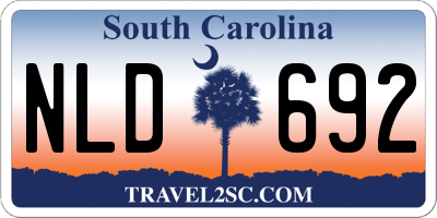 SC license plate NLD692