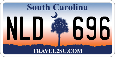 SC license plate NLD696