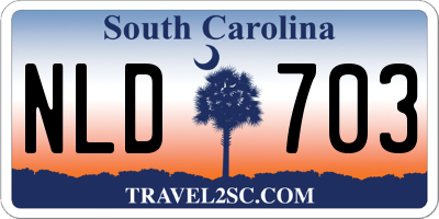 SC license plate NLD703