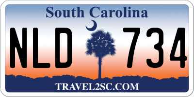 SC license plate NLD734
