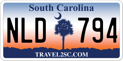 SC license plate NLD794