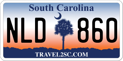 SC license plate NLD860
