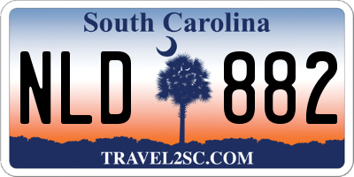 SC license plate NLD882