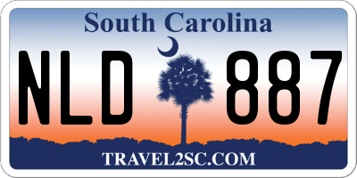SC license plate NLD887