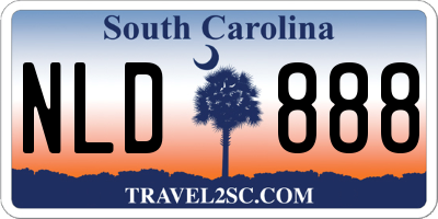 SC license plate NLD888