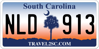 SC license plate NLD913