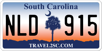 SC license plate NLD915