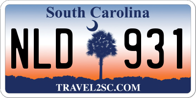 SC license plate NLD931