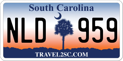 SC license plate NLD959