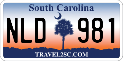 SC license plate NLD981
