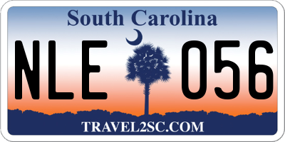SC license plate NLE056