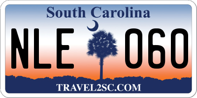 SC license plate NLE060