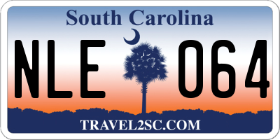 SC license plate NLE064