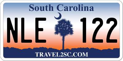 SC license plate NLE122
