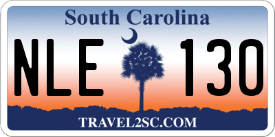 SC license plate NLE130