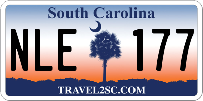 SC license plate NLE177