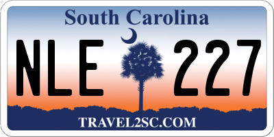 SC license plate NLE227