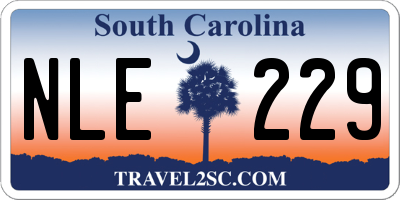 SC license plate NLE229
