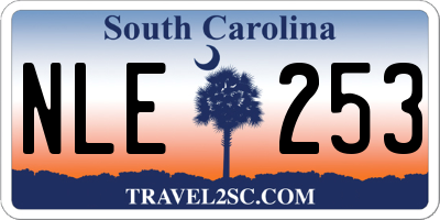 SC license plate NLE253