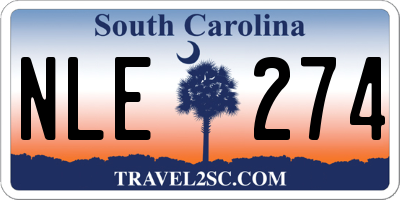 SC license plate NLE274
