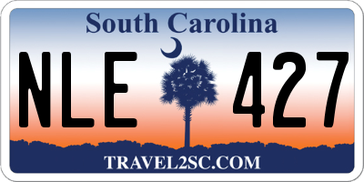SC license plate NLE427