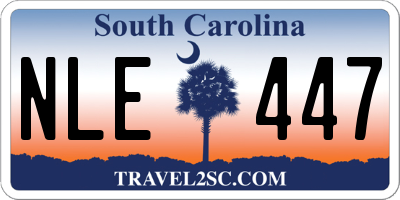 SC license plate NLE447