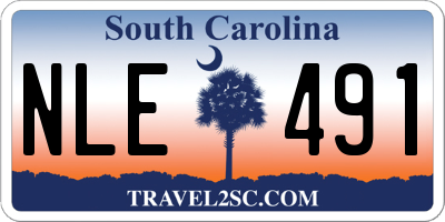 SC license plate NLE491