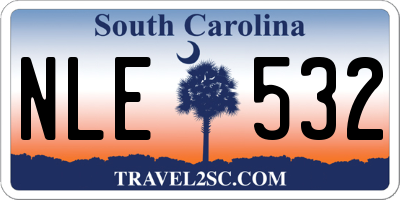 SC license plate NLE532