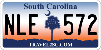 SC license plate NLE572