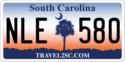 SC license plate NLE580