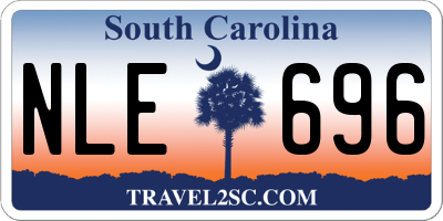 SC license plate NLE696