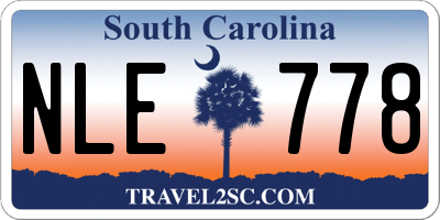 SC license plate NLE778