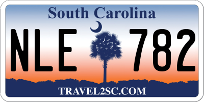 SC license plate NLE782