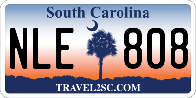 SC license plate NLE808