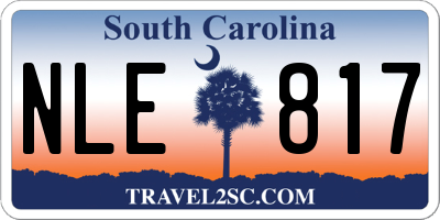SC license plate NLE817