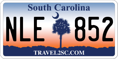 SC license plate NLE852