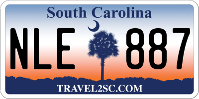 SC license plate NLE887