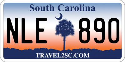 SC license plate NLE890