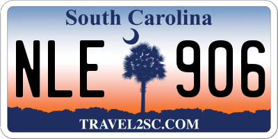 SC license plate NLE906