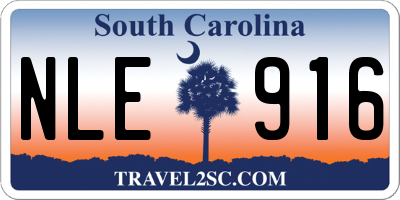 SC license plate NLE916