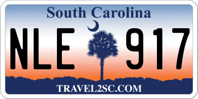SC license plate NLE917