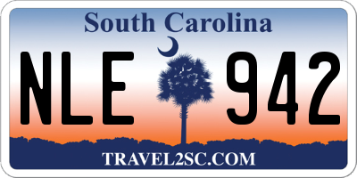 SC license plate NLE942