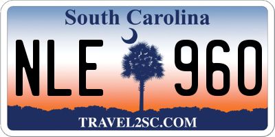 SC license plate NLE960