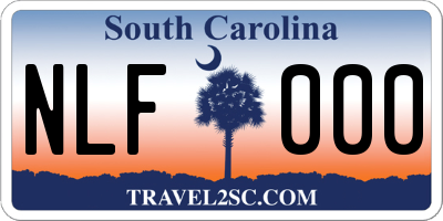 SC license plate NLF000