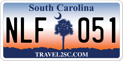 SC license plate NLF051