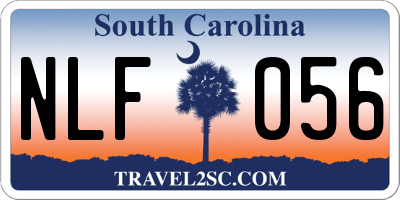 SC license plate NLF056